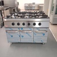 Cucina a gas con 6 fuochi e triplo vano linea 90