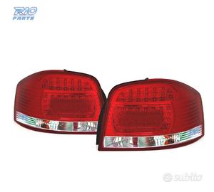 FANALI PER AUDI A3 8P 03-08 LED ROSSO CROMATO