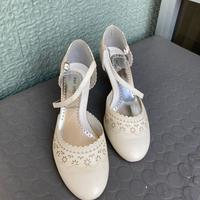 SCARPE DONNA BIANCHE, numero 38, chiusura fibbia