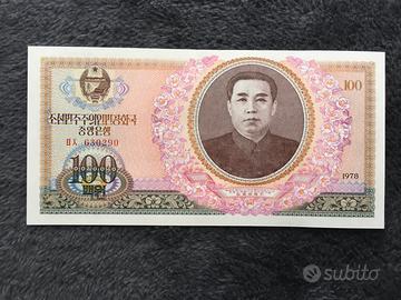 Banconota Corea Nord 100 won 1978 North Korea FDS