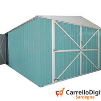 Box acciaio garage lamiera 360x600 azzurro