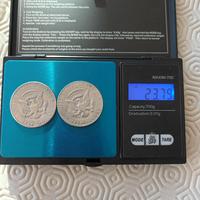 Set 2 monete mezzo Dollaro "Kennedy"-Argento 1964