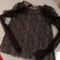 Top Zara in pizzo nero 