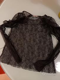 Top Zara in pizzo nero 