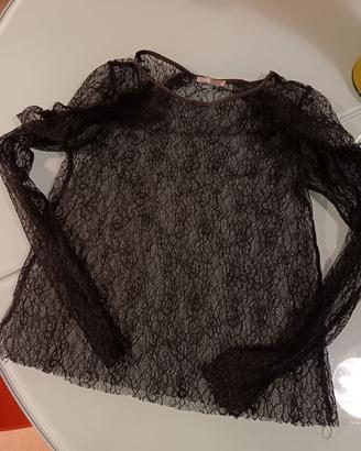 Top Zara in pizzo nero 