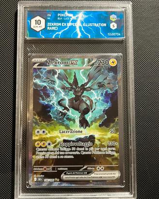 🎁Carta Pokémon  Zekrom Ex gradata 10 gem-mt🎁