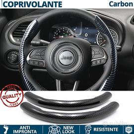 COPRIVOLANTE per JEEP Effetto FIBRA CARBONIO Nero