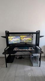 Scrivania gaming IKEA FREDDE nera 185x74x146