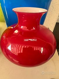 Vaso NasonMoretti Murano Antares Medio Rosso