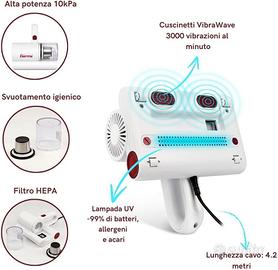 battimaterassi aspiratore uv hepa 300w antiacari