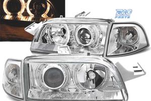 FARI PER FIAT PUNTO 93-99 ANGEL EYES FONDO CROMATO