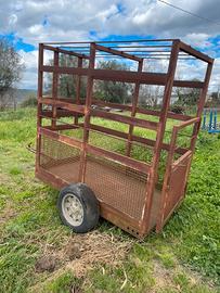 Carrello rimorchio trasporto animali
