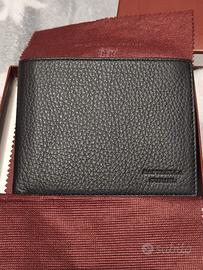 portafoglio in similpelle nero più portacarte 