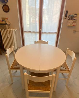 Tavolo allungabile + 4 sedie