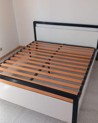 Letto e rete in doghe matrimoniale