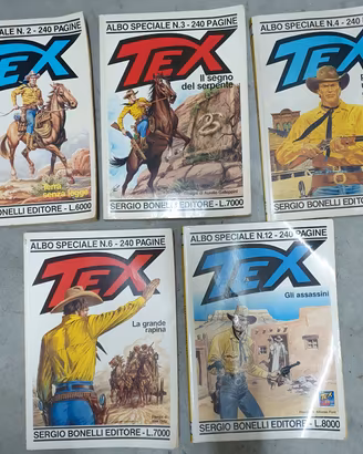 Tex Albo speciale N. 2,3,4,6,12