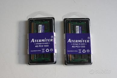 8GB Kit 2x 4GB PC3-10600S DDR3 1333MHz 204Pin SODI