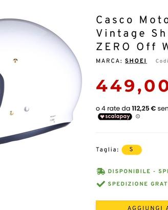 Casco Moto Integrale Vintage Shoei EX-ZERO