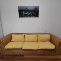 Divano vintage in rattan