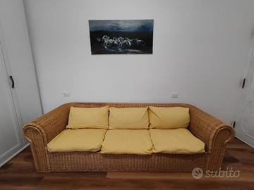 Divano vintage in rattan