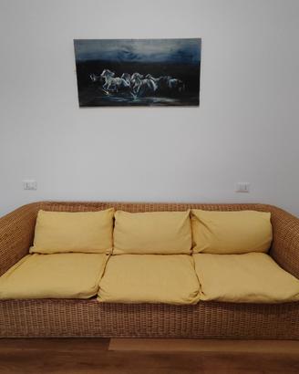 Divano vintage in rattan