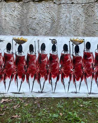 Quadro dipinto a mano popolo Masai