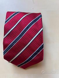 Cravatta regimental Tino Cosma, 100% seta. Bordeau