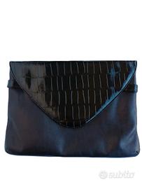 Borsa a mano in pelle nera vintage
