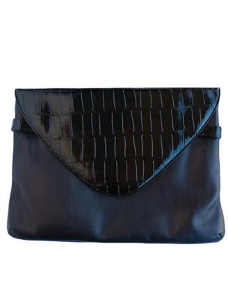 Borsa a mano in pelle nera vintage
