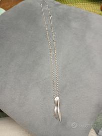 collana più ciondolo in acciaio opaco