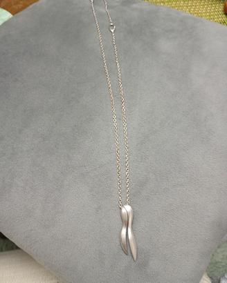 collana più ciondolo in acciaio opaco