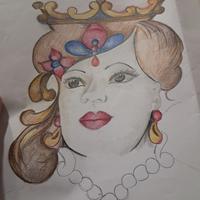 Disegno donna a colori