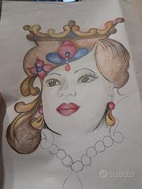 Disegno donna a colori