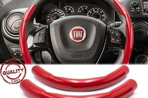 COPRIVOLANTE per FIAT Effetto FIBRA CARBONIO Rosso