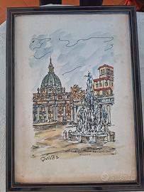 Opera di Vittorio Quintavalle, litografia.