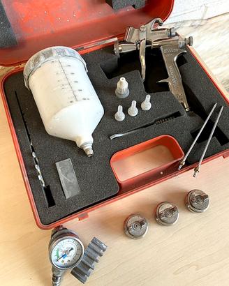 Pistola verniciatura Walcom Slim HTE con ugelli