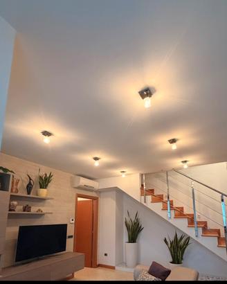 6 faretti da  soffitto in vetro e cromo
