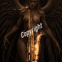 quadro moderno stampa NUOVO su tela SAX DI DEMONYA