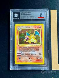 Pokemon Charizard 4/102 set base holo ita BGS 9
