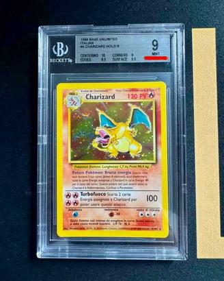 Pokemon Charizard 4/102 set base holo ita BGS 9