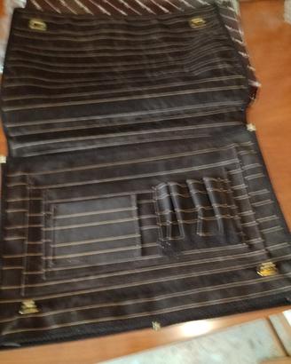 borsa porta documenti in vellutino Pierre cardin