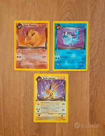 Tris carte pokemon prima edizione 