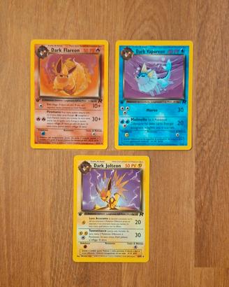 Tris carte pokemon prima edizione 