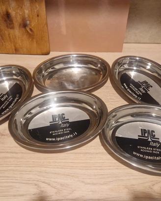Set 5 Vaschette / Vassoi Ovali Inox  - Nuovi
