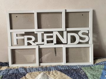 Quadro foto bianco scritta Friends