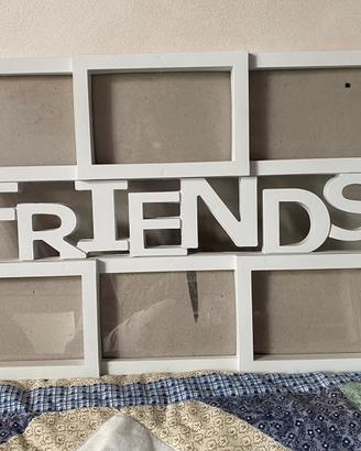 Quadro foto bianco scritta Friends