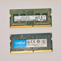 RAM DDR4 4GB+4GB SODIMM 2400MHz Samsung + Crucial