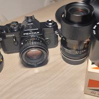 Pentax MX nera con corredo top