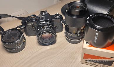 Pentax MX nera con corredo top
