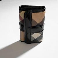 Portachiavi Burberry in pelle donna motivo tartan